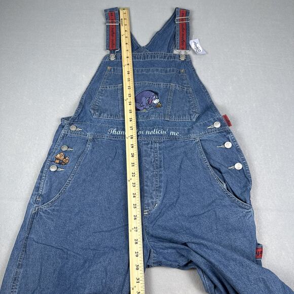 NWT The Disney Store Eeyore Thanks For Noticin’ Me Denim Overalls Women’s Medium - Picture 5 of 16